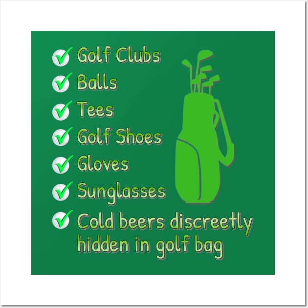 Golf Checklist Wall Art by ILLannoyed 